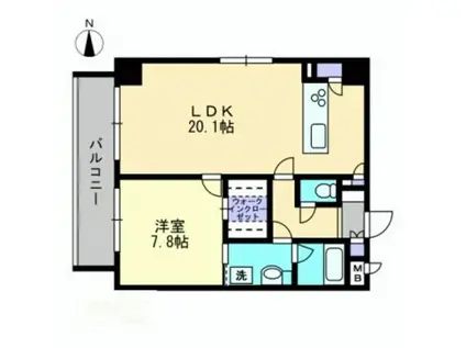 ハアラン表町(1LDK/10階)の間取り写真