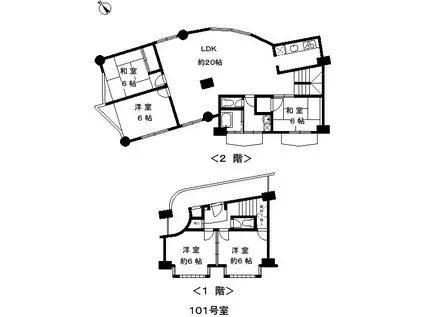 ヴィアセッテ箕面(5LDK/1階)の間取り写真