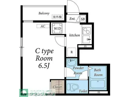 リブリ・グランカリテII(1K/1階)の間取り写真