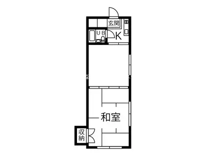 コーポ梓(2K/2階)の間取り写真