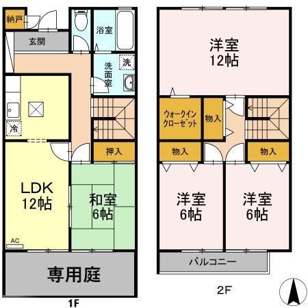 ロイヤルガーデン参番館(4LDK/1階)の間取り写真