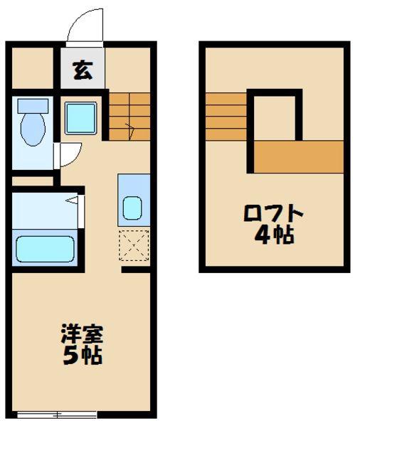 レジディア(1K/2階)の間取り写真