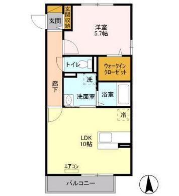 リヴィエール M(1LDK/3階)の間取り写真