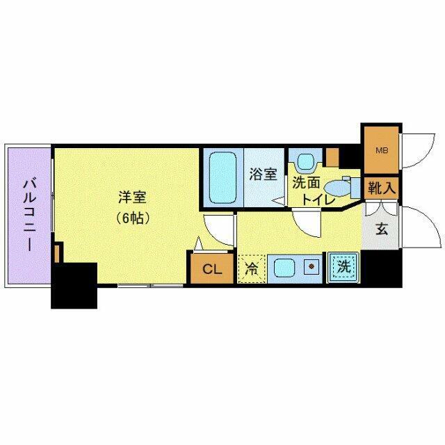 N-STAGE 三郷(1K/11階)の間取り写真
