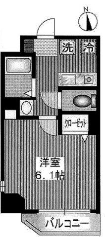 テラスレオン(1K/2階)の間取り写真