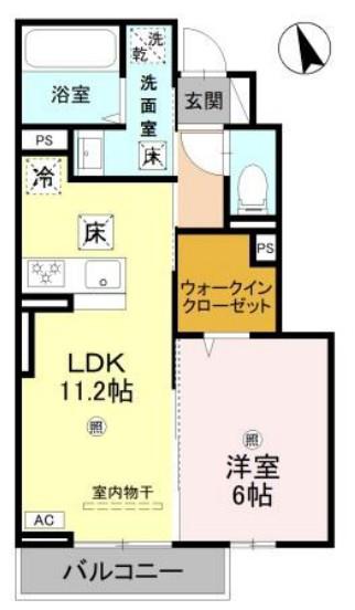 コーワロジデンス(1LDK/1階)の間取り写真