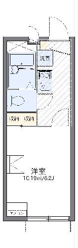 レオパレスシティーF(1K/1階)の間取り写真