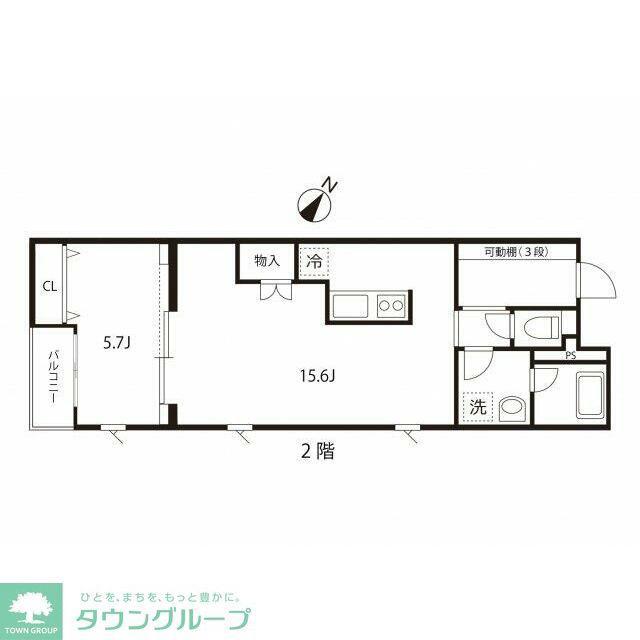 FORTUNATO 扇町(1LDK/14階)の間取り写真