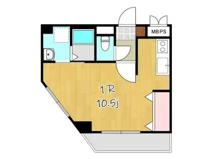 ユーミー騎射場(ワンルーム/3階)の間取り写真