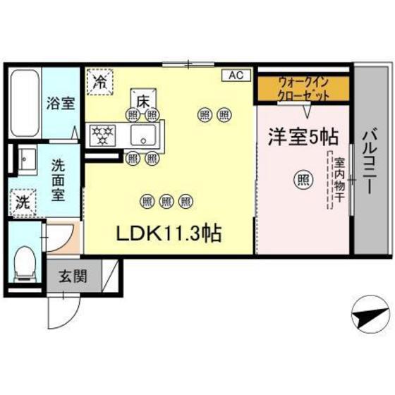 アルタ・レジデ(1LDK/1階)の間取り写真