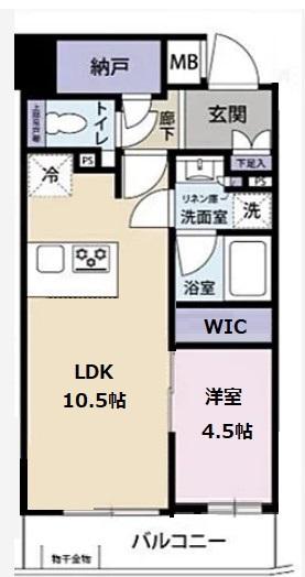 シェフルール鶴見STATION ONE(1LDK/5階)の間取り写真