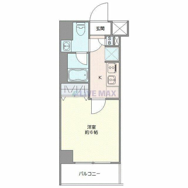 RELUXIA横濱元町(1K/6階)の間取り写真
