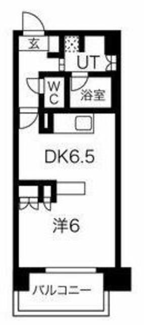 スパシエルクス西川口(1DK/2階)の間取り写真
