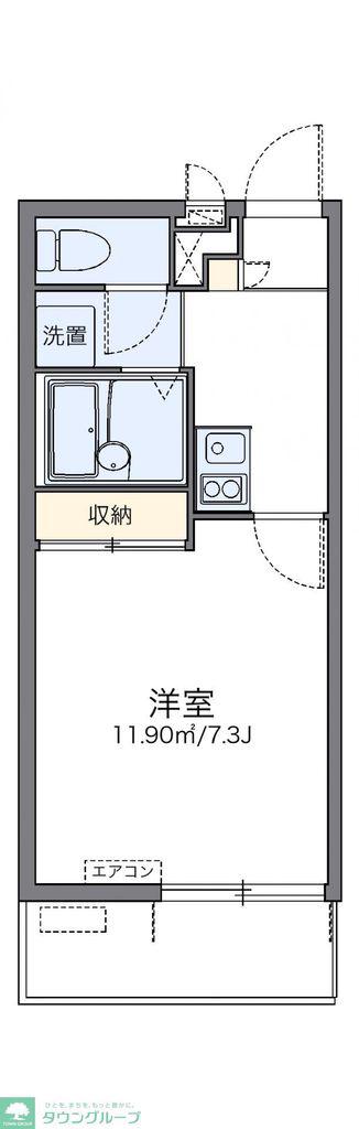レオネクストルフェリ(1K/2階)の間取り写真