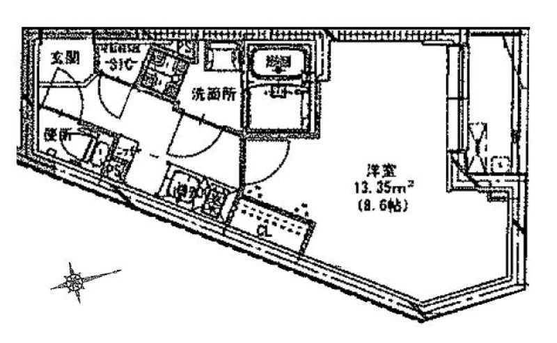 CREAL常盤台(1K/1階)の間取り写真