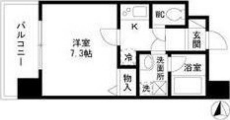 エコロジー栄レジデンス(1K/6階)の間取り写真