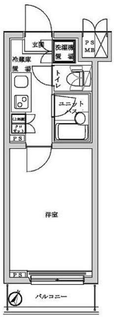 ルーブル鷺宮伍番館(1K/4階)の間取り写真