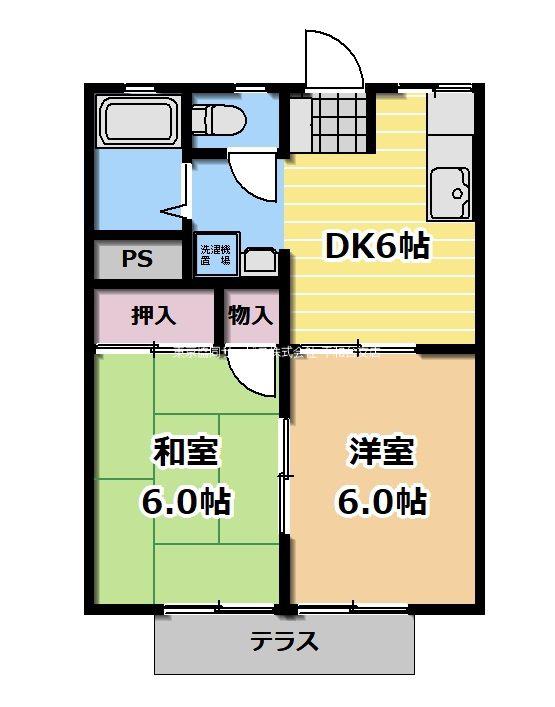 サンハイツ内田(2DK/1階)の間取り写真