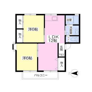 ゼルコバレジデンスA棟(2LDK/2階)の間取り写真