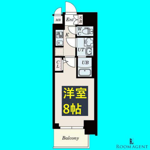 S-RESIDENCE堀田駅前(1K/3階)の間取り写真