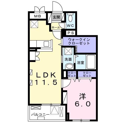 カーサ・クラティーバ(1LDK/3階)の間取り写真