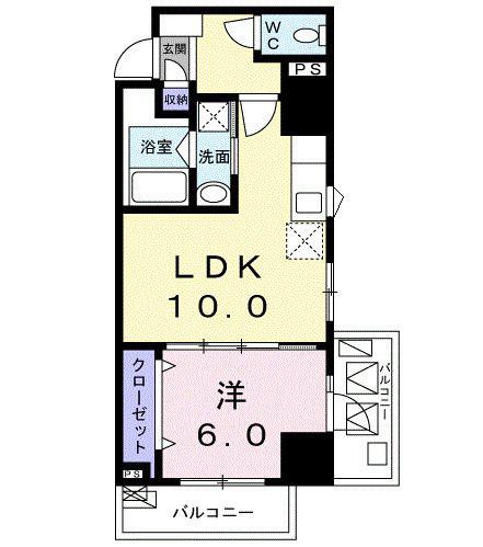 SASON(1LDK/2階)の間取り写真