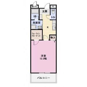 MONTE HUT(1K/3階)の間取り写真