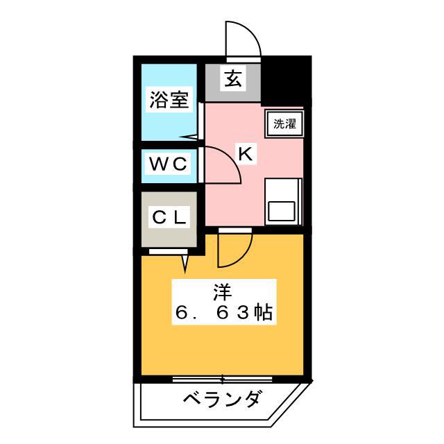 アクシーズグランデ蕨III(1K/3階)の間取り写真