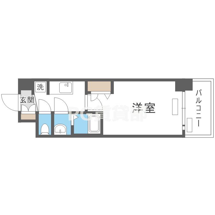 プレサンス堺筋本町センティス(1K/3階)の間取り写真