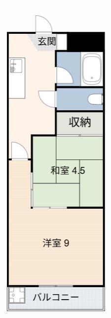 新日ビル豊明マンション(2K/8階)の間取り写真
