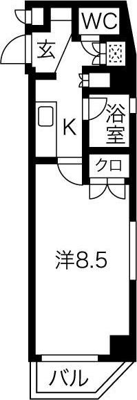 サンパティオ文京千石(1K/4階)の間取り写真