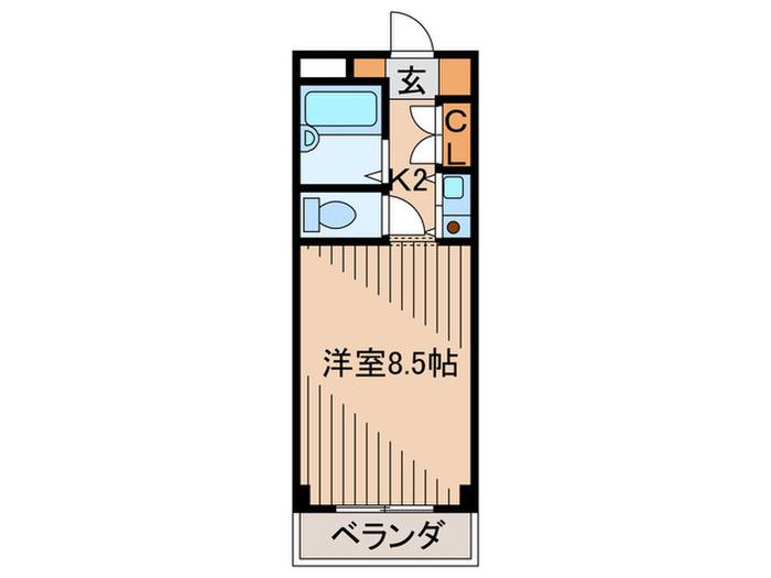JR東海道本線 立花駅 徒歩20分 4階建 築30年(1K/1階)の間取り写真