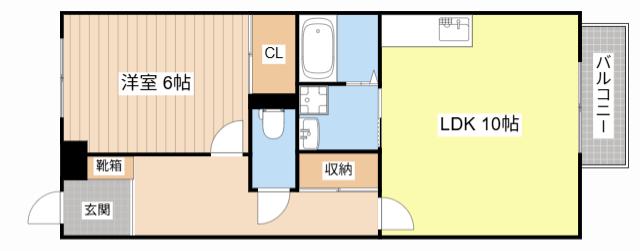 CASA FORESTA(1LDK/1階)の間取り写真