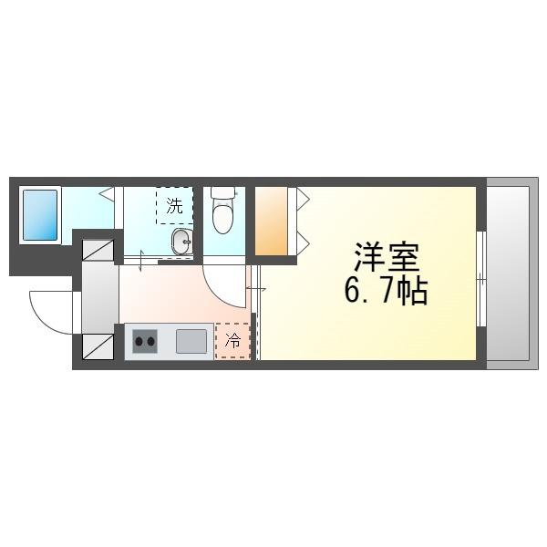 ポラリス(1K/3階)の間取り写真