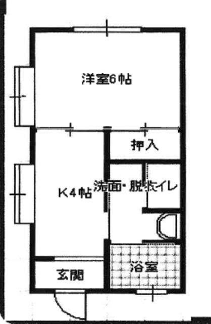 クラ第26ハイツ(1K/2階)の間取り写真