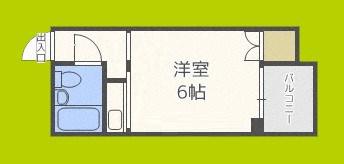PALMIZIO平野西III(ワンルーム/5階)の間取り写真