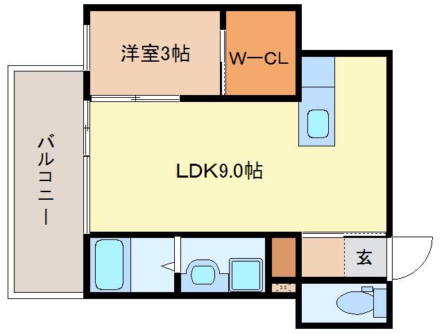 アルテマイスター谷川(1LDK/5階)の間取り写真