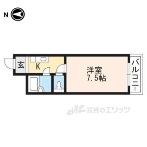 ヴェルデ六反田(1K/3階)の間取り写真