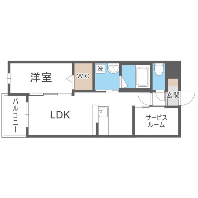 LIFEFIELD多々良(1SLDK/2階)の間取り写真