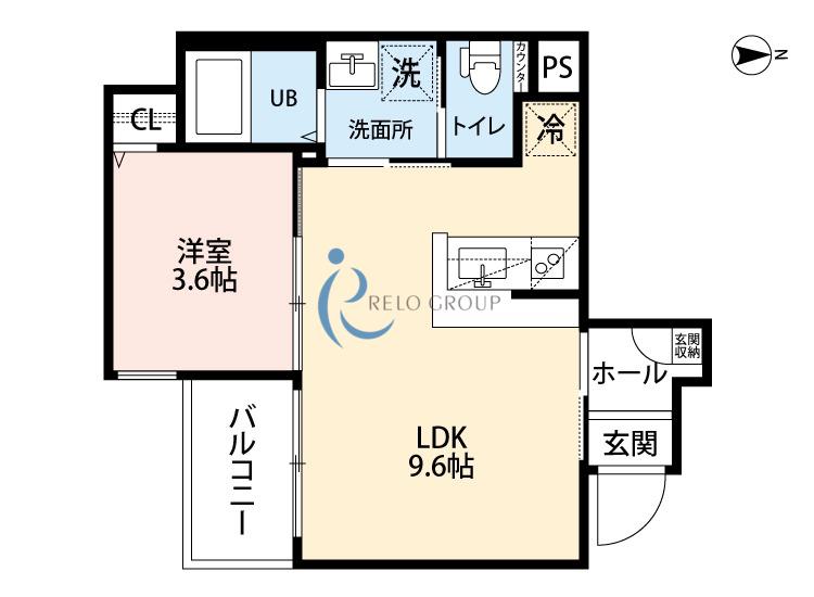 ROBOT HOME 平野(1LDK/2階)の間取り写真