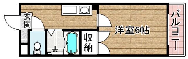 アラモード(1K/3階)の間取り写真