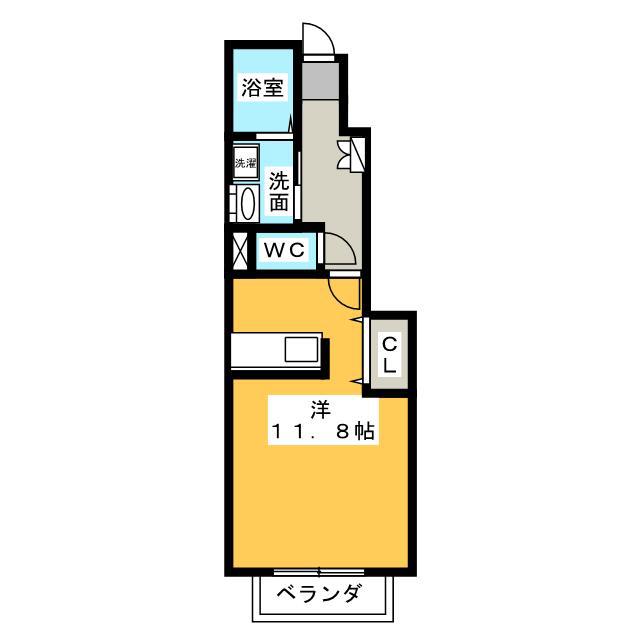 アパ・エスタ(1K/1階)の間取り写真