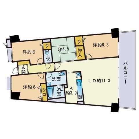 アイランドシティインフィニガーデンサウス棟(4LDK/6階)の間取り写真
