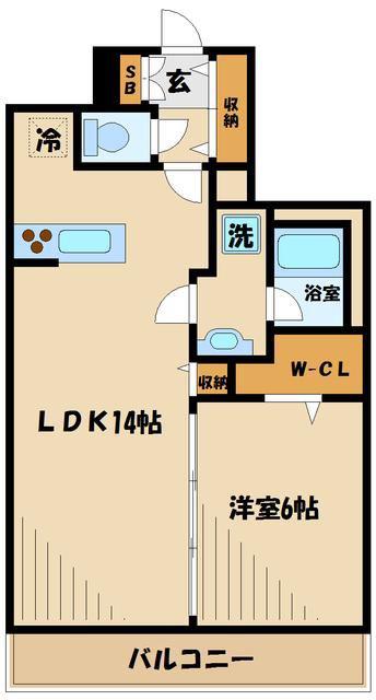 ラディエ(1LDK/2階)の間取り写真