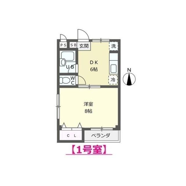 ホープハイム(1DK/3階)の間取り写真