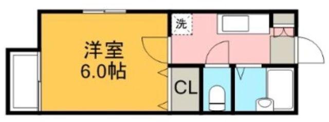 カサベルデ西千葉(1K/1階)の間取り写真