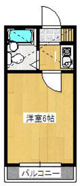 トップパレス南与野II(1K/2階)の間取り写真