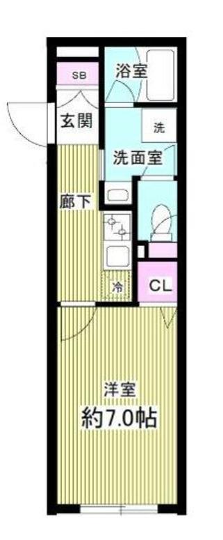 スタンズ神楽坂(1K/3階)の間取り写真