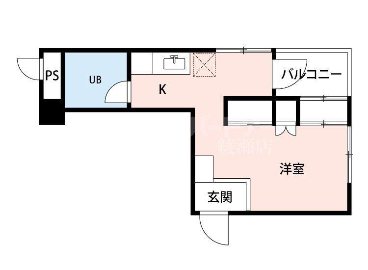 JLBグランエクリュ五反野(1K/3階)の間取り写真