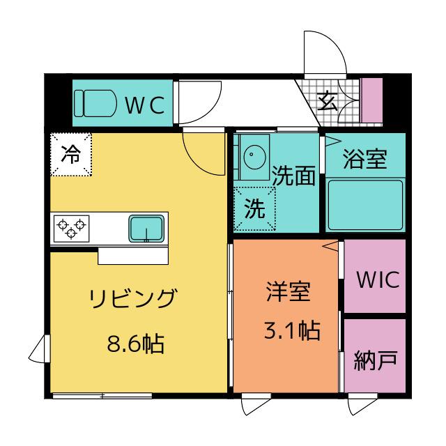 VISTA ALEGRE(1LDK/1階)の間取り写真